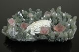 Hedenbergite Quartz With Pink Fluorite Octahedrals - Mongolia #173037-1